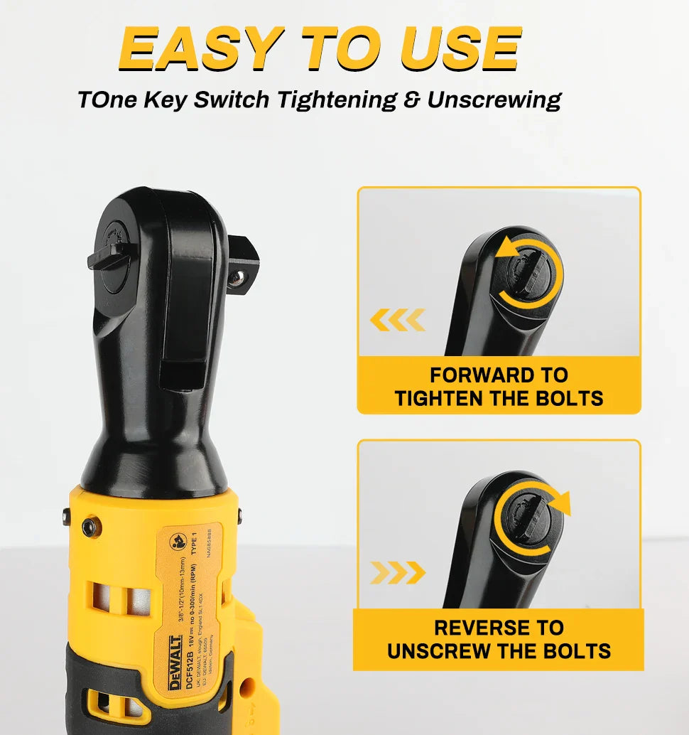Cheie unghiulară fără perii DEWALT 20V – Cuplu ridicat de 95 N·m, 2500 RPM, design compact pentru întreținerea automobilelor