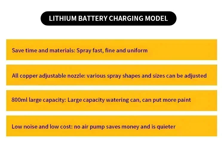 Pistol de vopsit electric fără fir DEWALT 800ML – Pulverizator portabil de vopsea cu putere ridicată, ideal pentru automobile și mobilier, compatibil cu bateriile DEWALT.