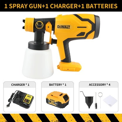Pistol de vopsit electric DEWALT 800ML – Fără fir, baterie 18V – Calitate profesională pentru acoperire uniformă a pereților, dulapurilor și proiectelor DIY!