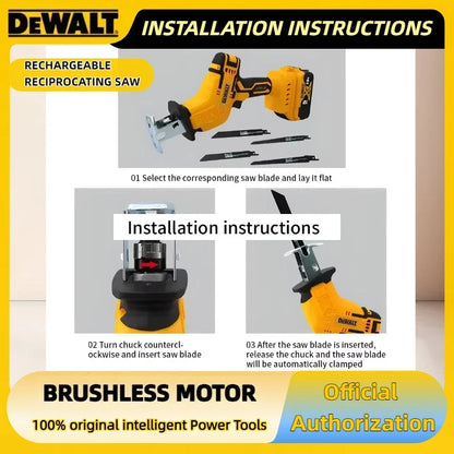 Fierăstrău alternativ fără fir DEWALT 20V Brushless – Fierăstrău electric multifuncțional pentru tăierea metalului, lemnului și țevilor, viteză 2800RPM, unealtă electrică profesională