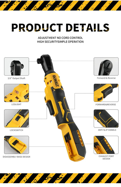 Cheie unghiulară fără perii DEWALT 20V – Cuplu ridicat de 95 N·m, 2500 RPM, design compact pentru întreținerea automobilelor