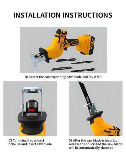 Fierăstrău alternativ fără fir DEWALT 20V Brushless – Fierăstrău electric multifuncțional pentru tăierea metalului, lemnului și țevilor, viteză 2800RPM, unealtă electrică profesională