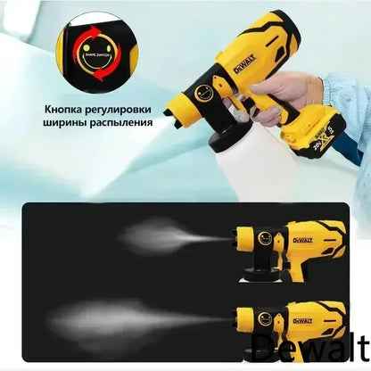 Pistol de vopsit electric fără fir DEWALT 800ML – Pulverizator portabil de vopsea cu putere ridicată, ideal pentru automobile și mobilier, compatibil cu bateriile DEWALT.
