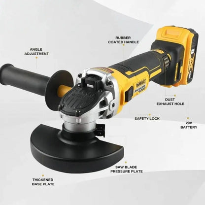Polizor unghiular DEWALT 20V MAX fără fir, cu comutator tip paletă, model DCG416B – Polizor unghiular fără perii de 125 mm, 9000 RPM, alimentat cu baterie litiu