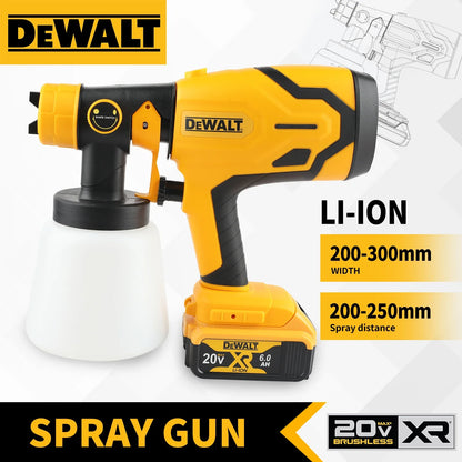 Pistol de vopsit electric DEWALT 800ML – Fără fir, baterie 18V – Calitate profesională pentru acoperire uniformă a pereților, dulapurilor și proiectelor DIY!